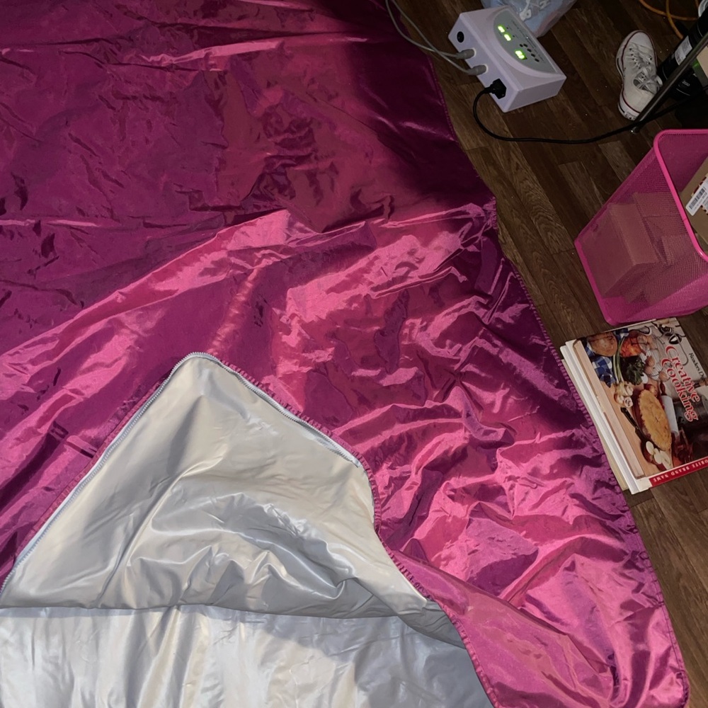 Portable Pink and Silver Full Body Sauna Bag